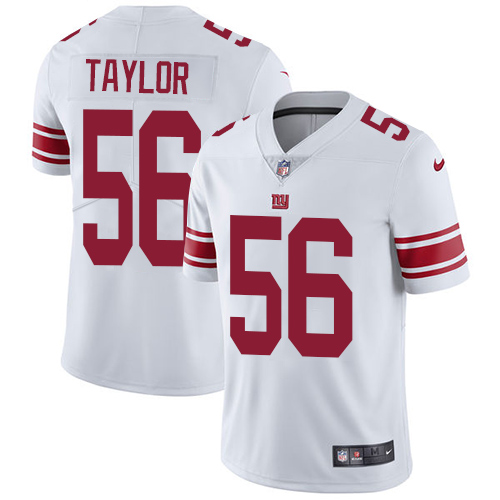 Nike Giants #56 Lawrence Taylor White Men's Stitched NFL Vapor Untouchable Limited Jersey - Click Image to Close